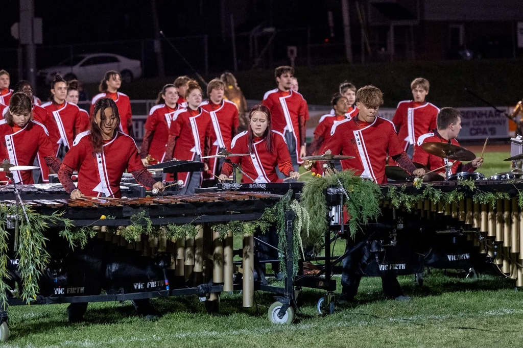 Band members playing instruments