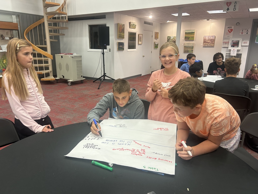 students writing ideas down on paper