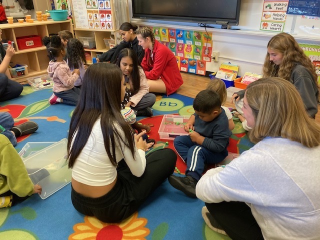 students working together
