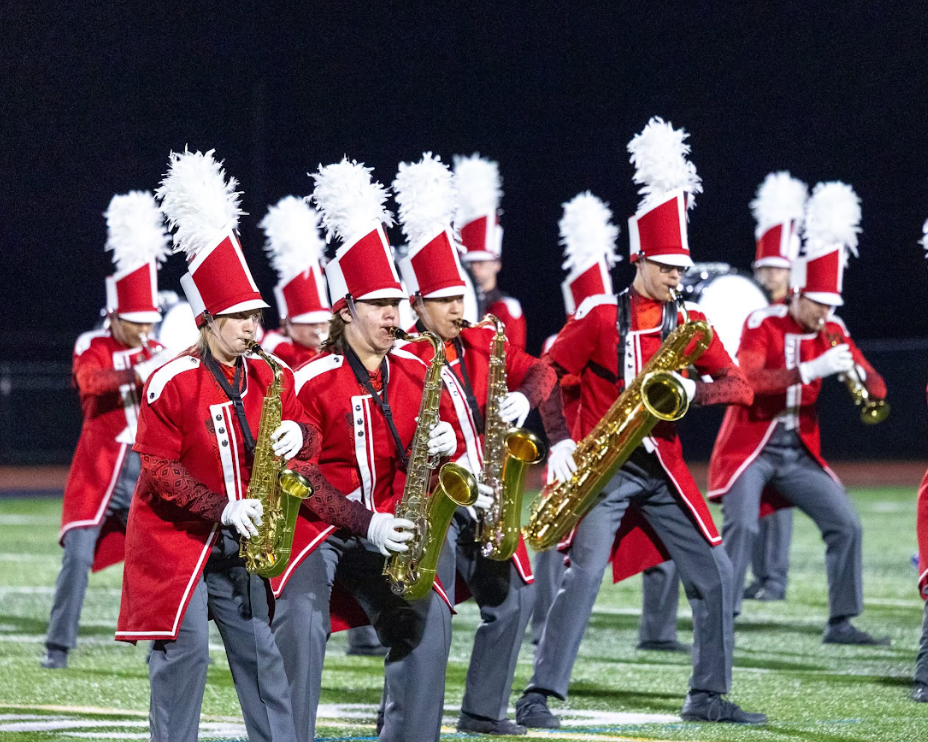 marching band playing instruments
