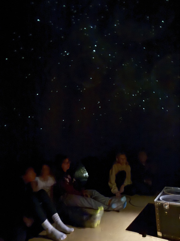 students inside of starlab