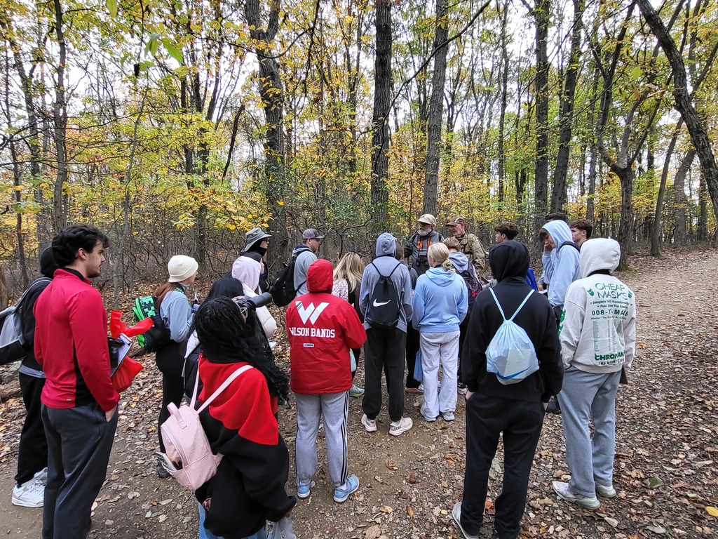 students following teachers