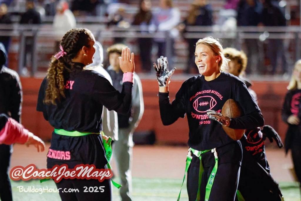 Senior girls celebrating