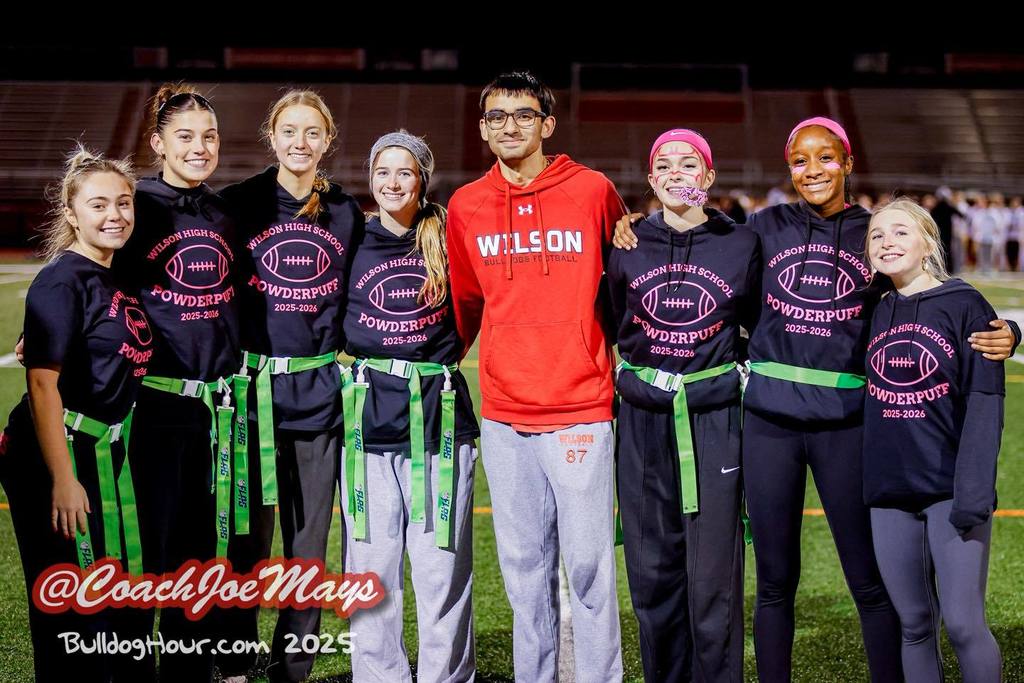 senior atheletes with students