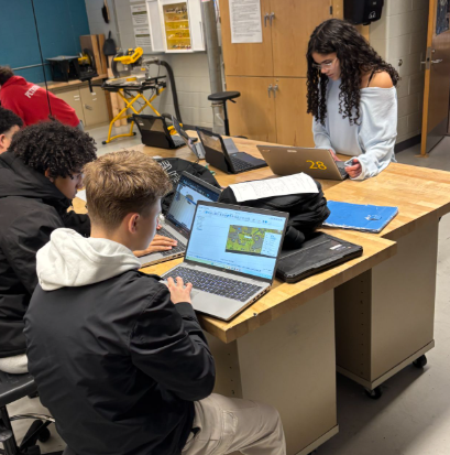 students working on computers
