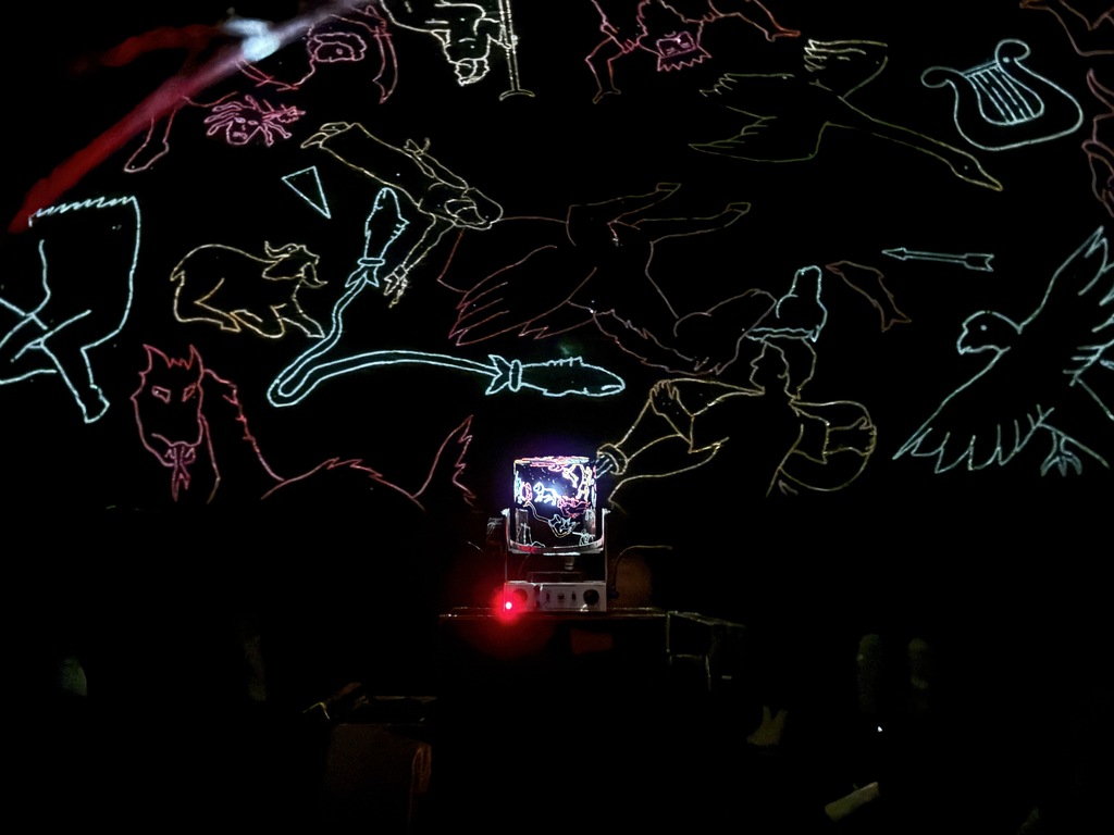 projection of solar system