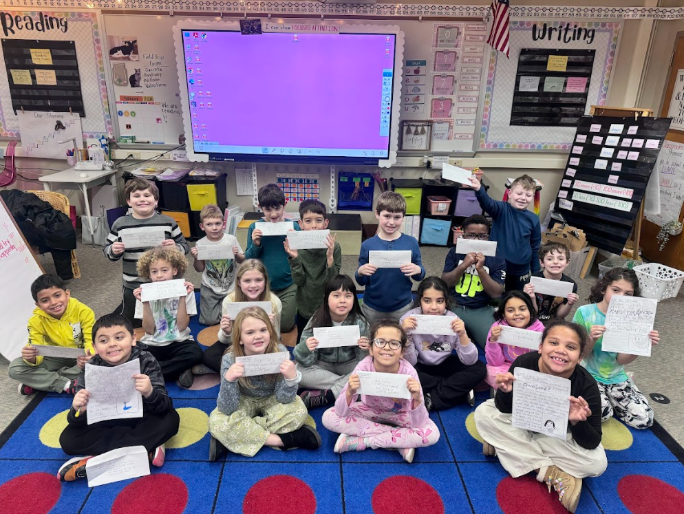 students with letter mail