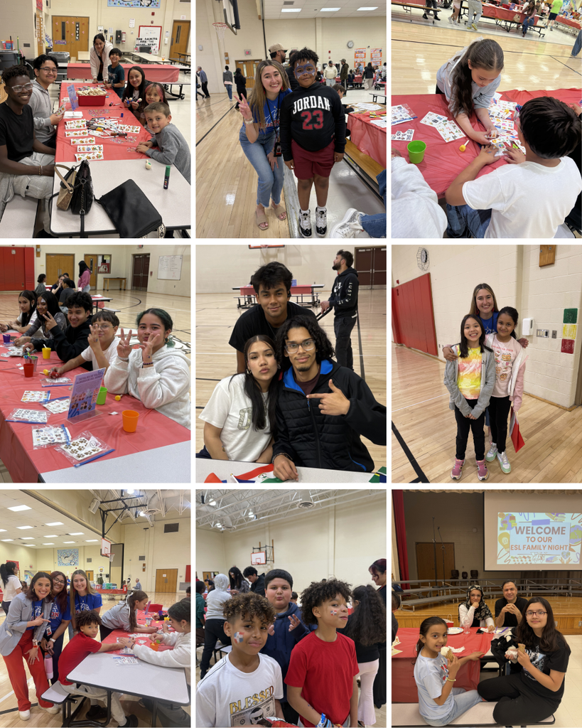 collage of students and staff members inm cafeteria for event