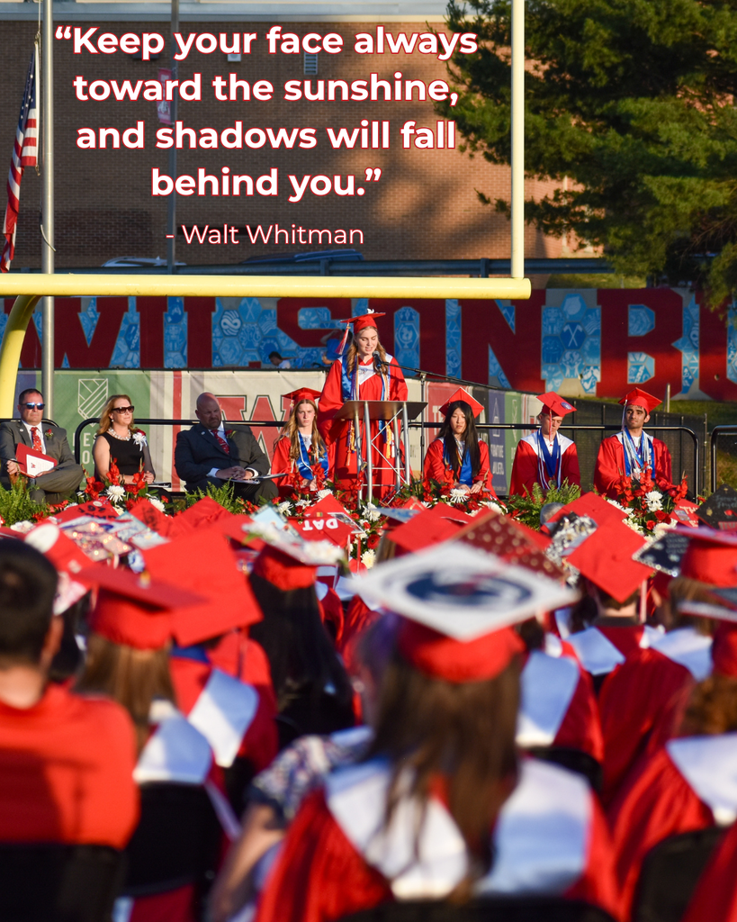 “Keep your face always toward the sunshine, and shadows will fall behind you.” - Walt Whitman