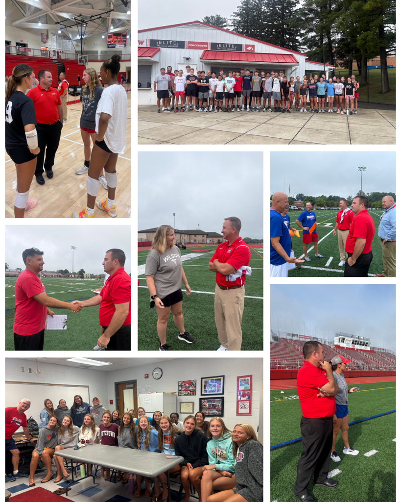 pictures of athletes and coaches on fields