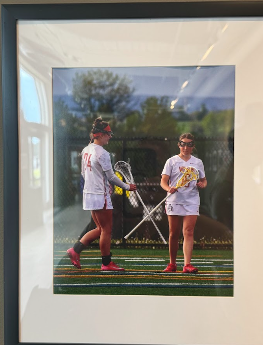 framed picture of lacrosse players