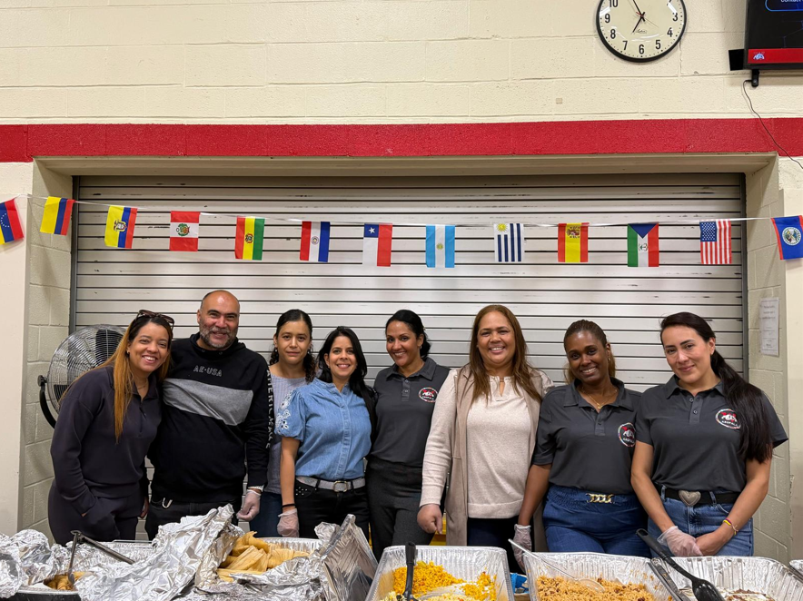 people serving food
