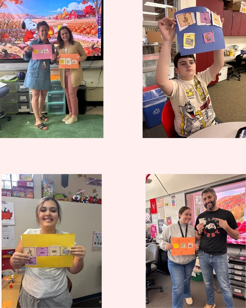 collage of students holding up signs