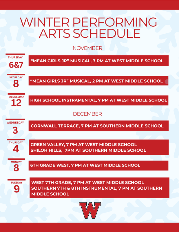 Winter Concert Schedule