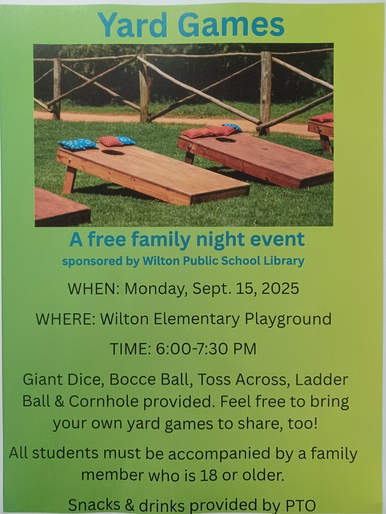 Flier advertising Yard Games Family Night