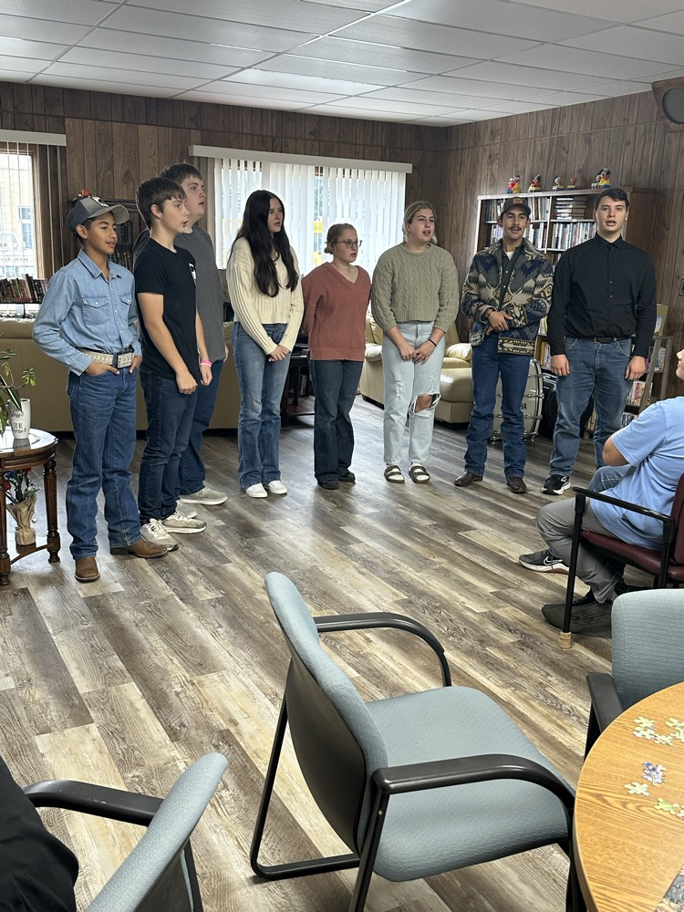 HS choir at Wilton senior center