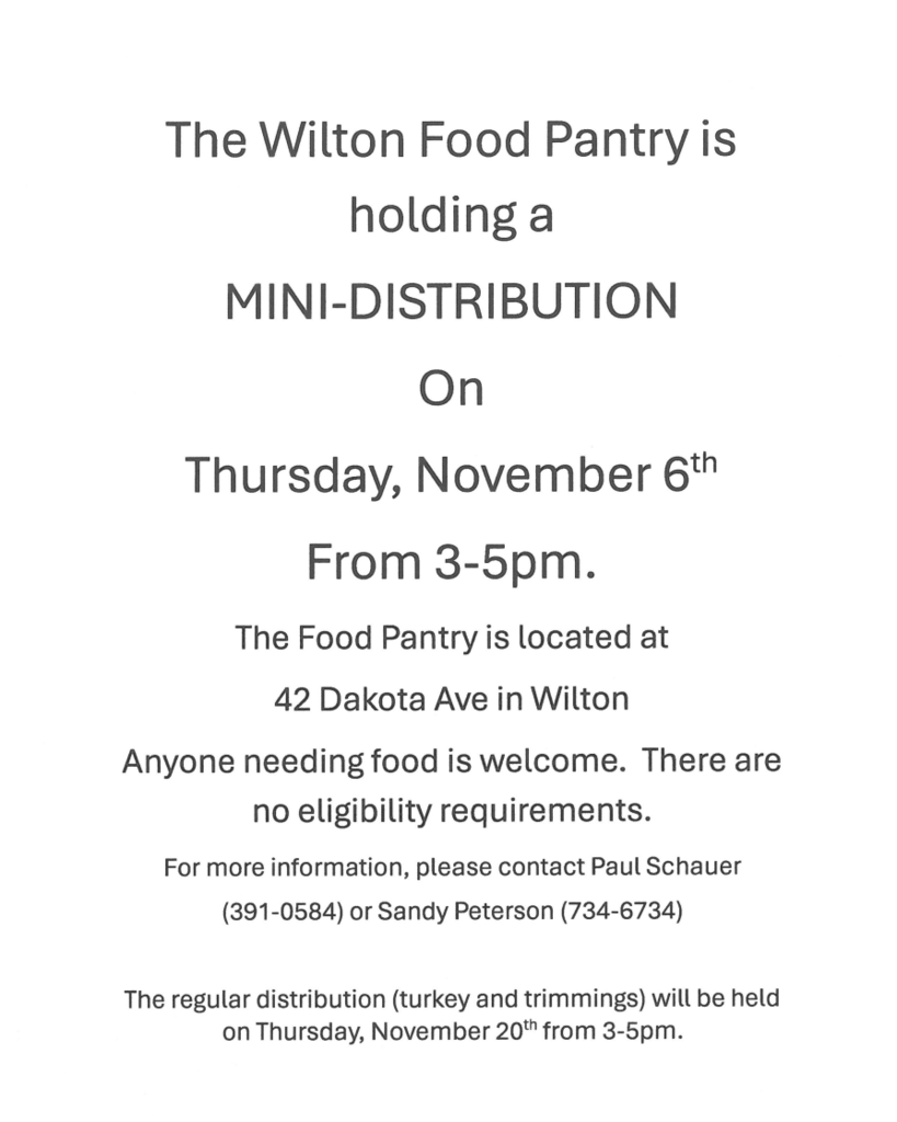 Wilton food pantry