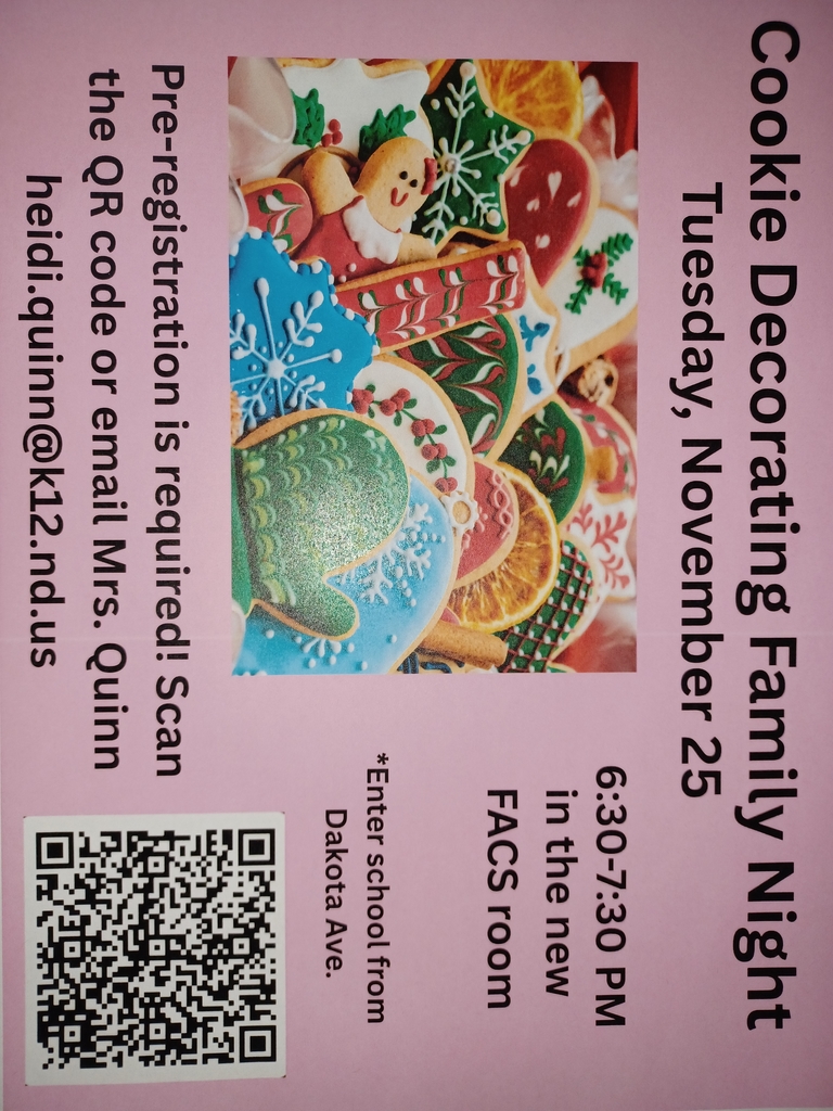 Flier advertising Cookie decorating family night