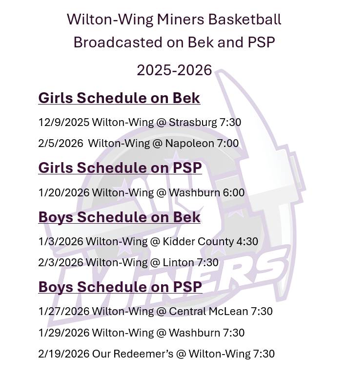 broadcast schedule