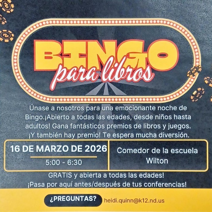 Spanish BINGO for Books flier