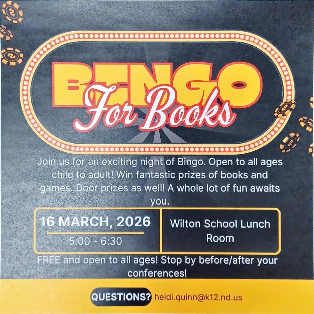 English BINGO for Books flier