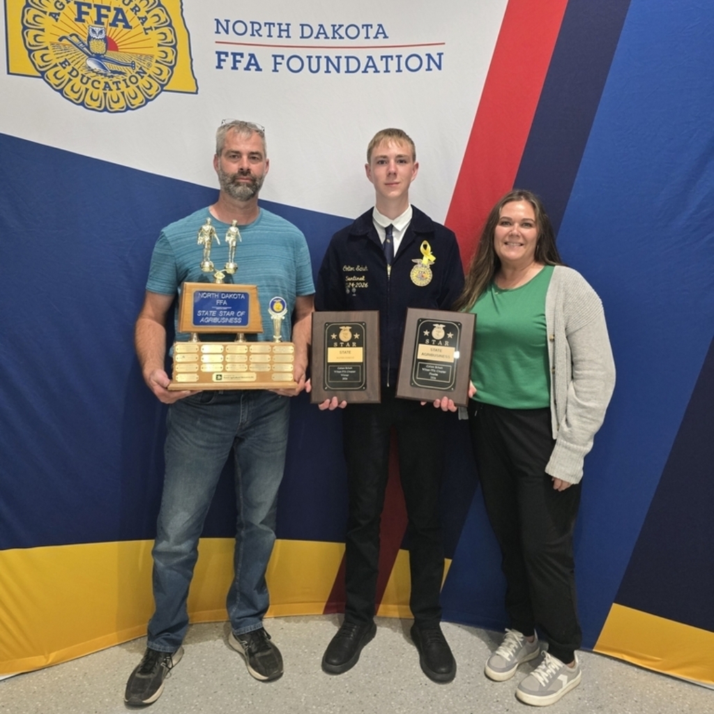 Colton Schuh,  ND 2026 State Star of Agribusiness!
