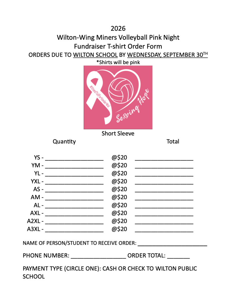 tshirt order form