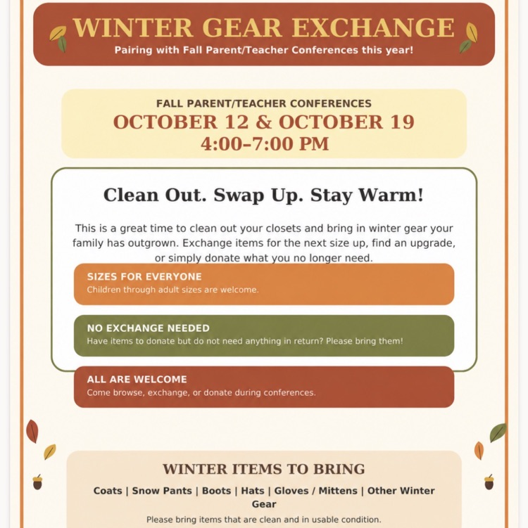 PTO winter gear exchange
