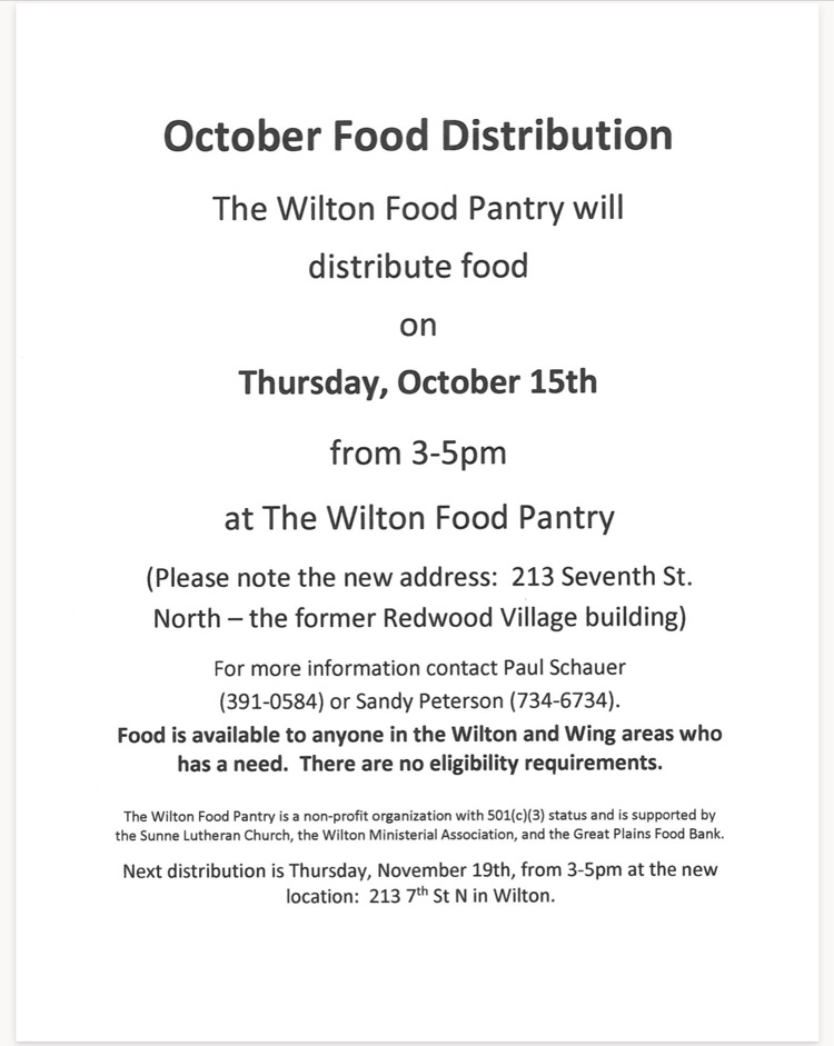 October food pantry 