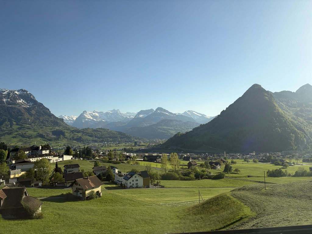 landscape of swiss alps