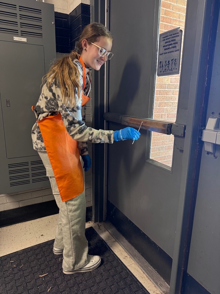 student taking samples