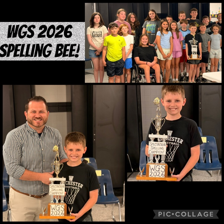 spelling bee contestants and champion.