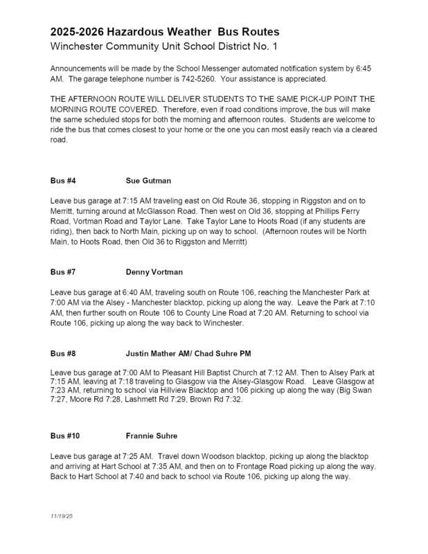 Hazardous bus Routes