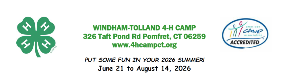 Windham - Tolland 4-H Camp Header