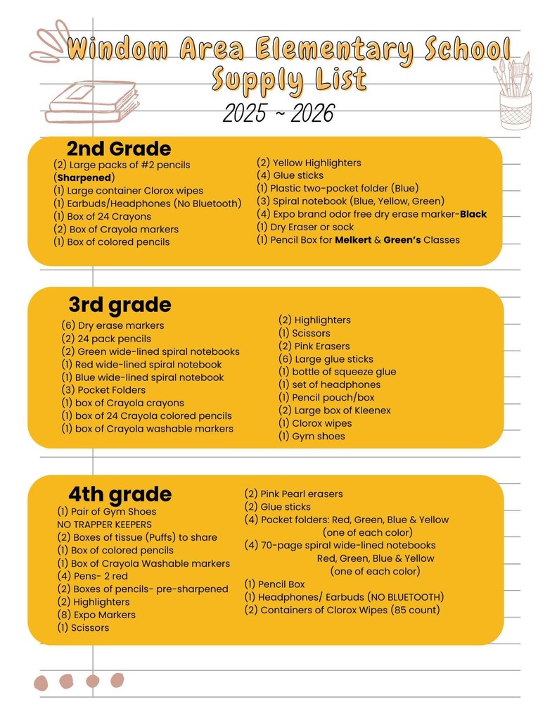Supply Lists