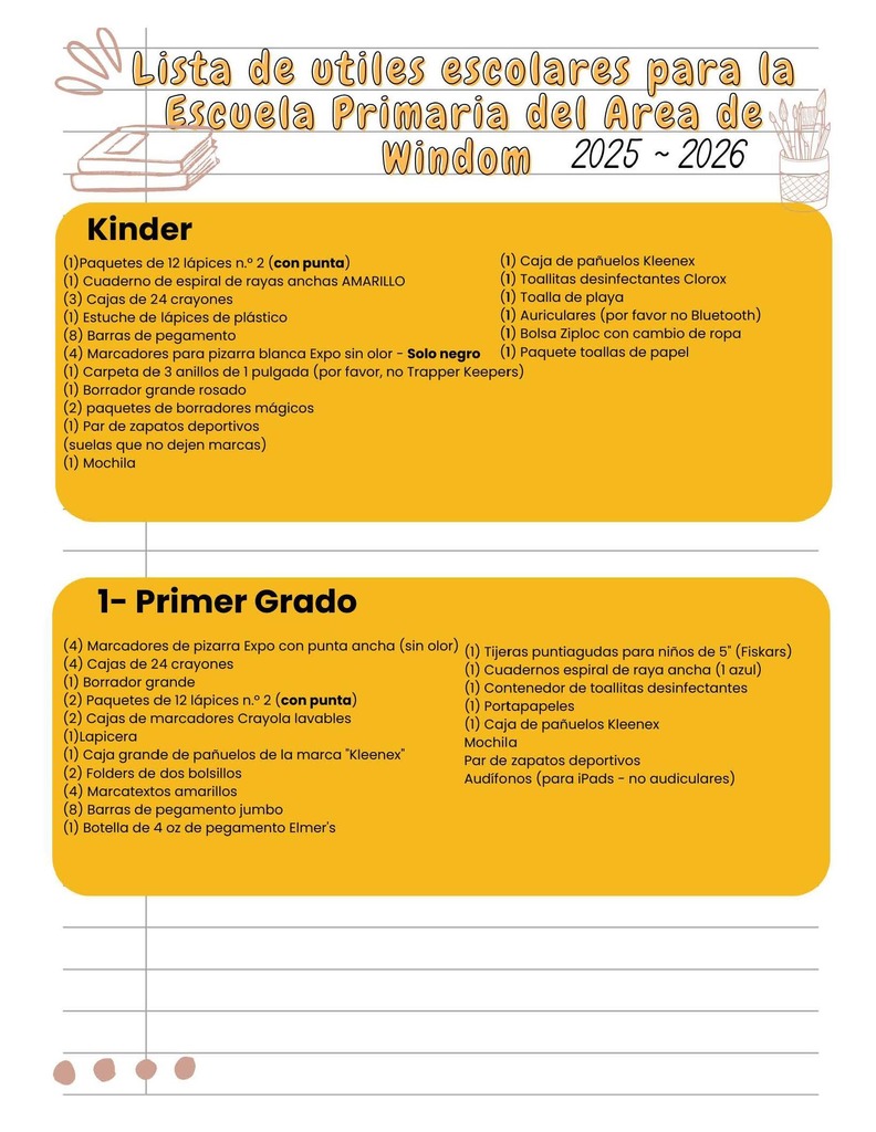 supply lists