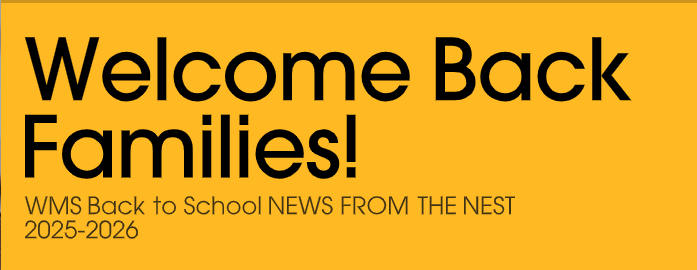 Welcome Back Newsletter
