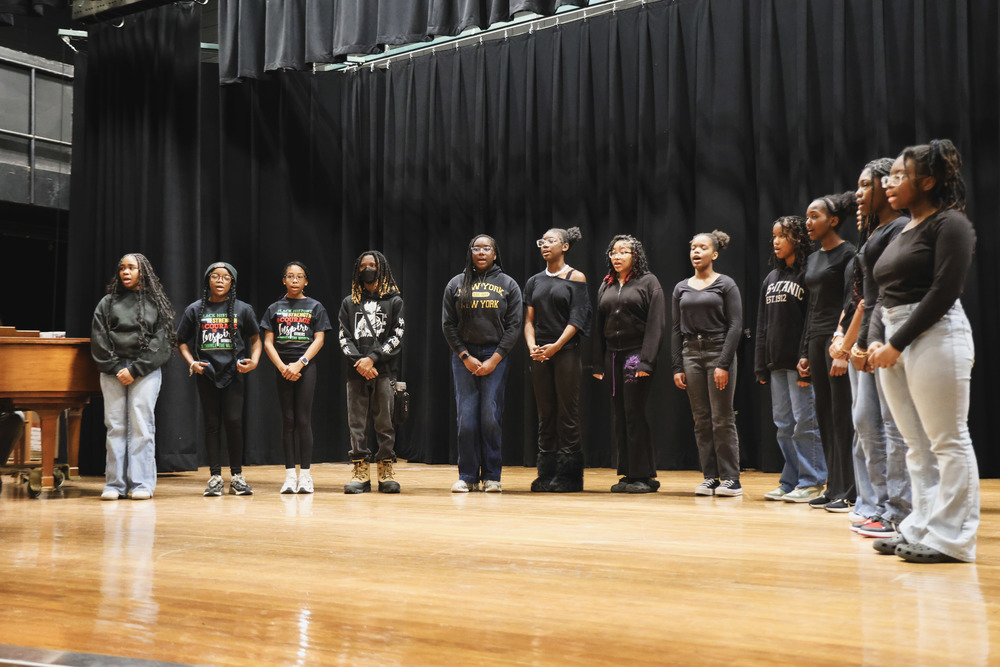 Choir singing together