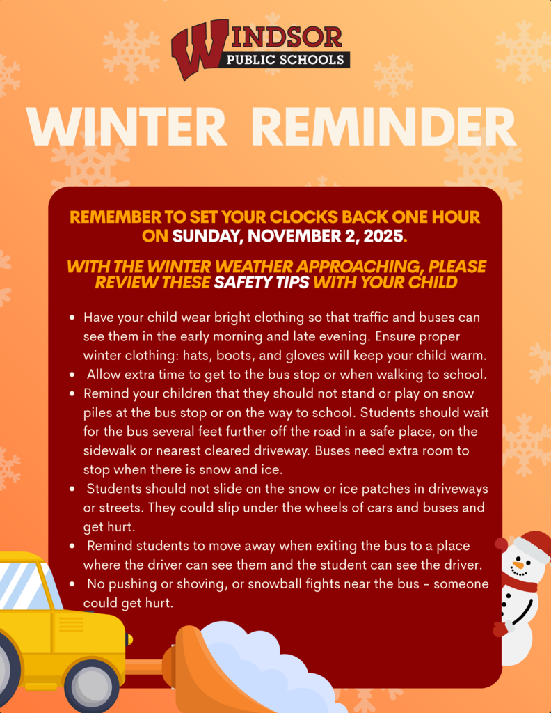Set your clocks back this sunday. Make sure your kid is dressed warmly for the winter!