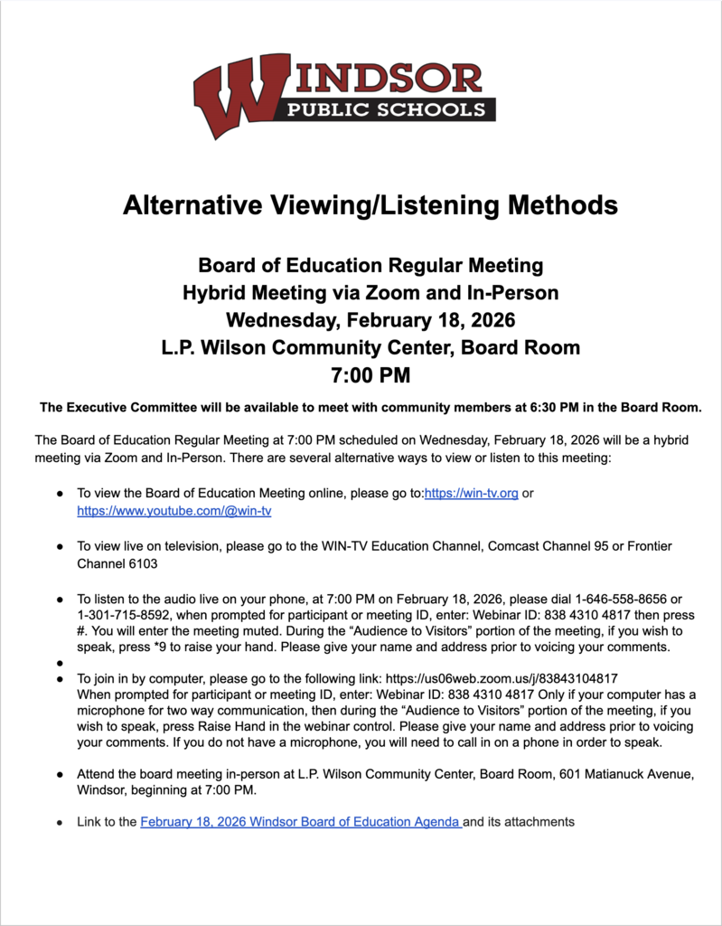 Alternative viewing/listening instructions - familiarize yourself with it by following a link in the announcement.