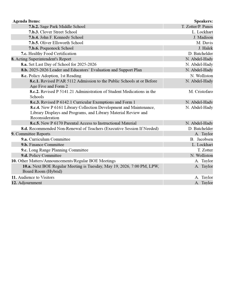 Agenda - follow the link in the text to access a PDF version