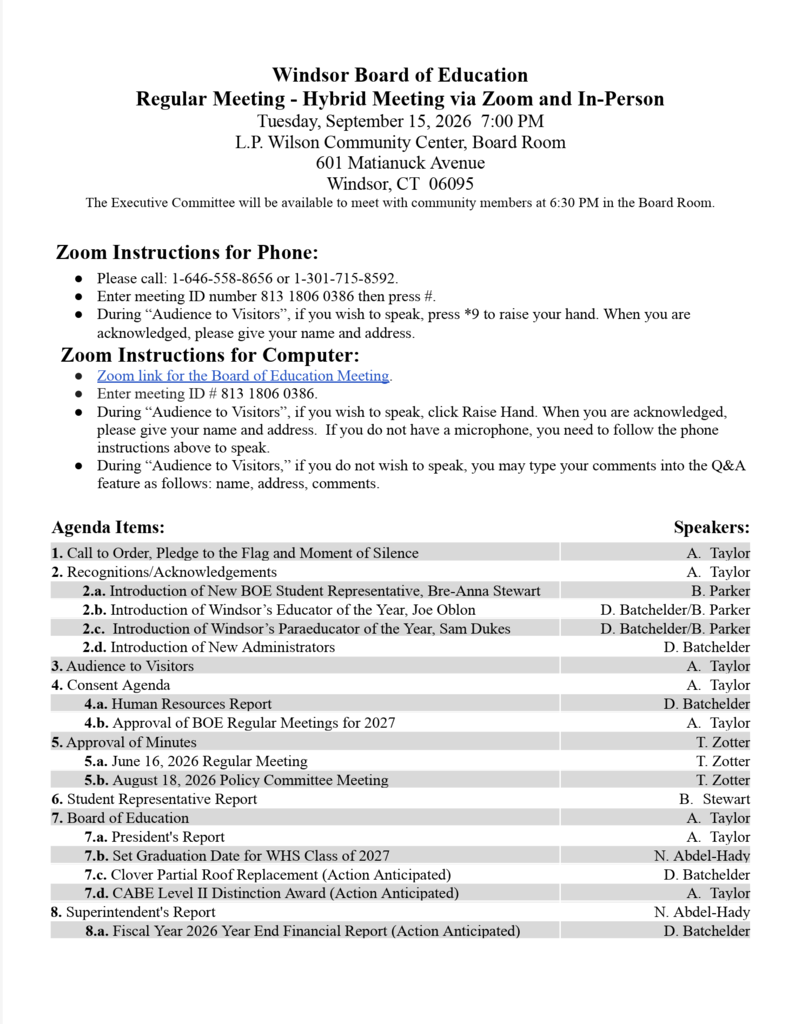 agenda 1