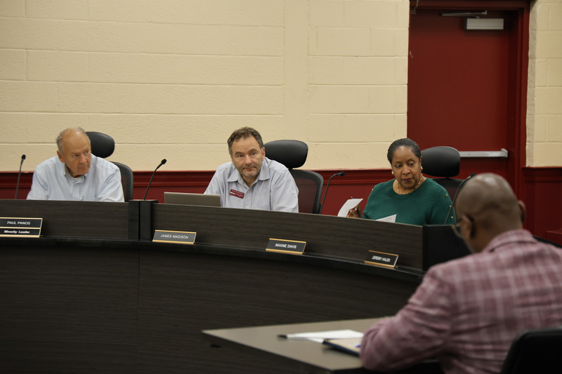 The Board is listening to a High School principal