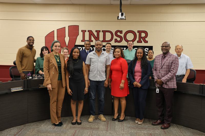 The board with the family of a student representative