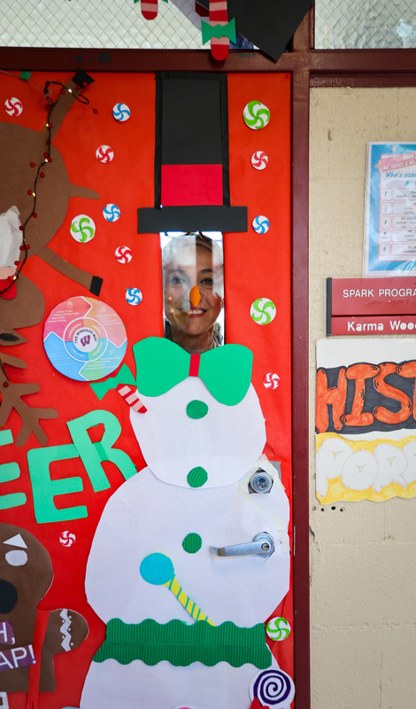 Dr. Hady as a snowwoman