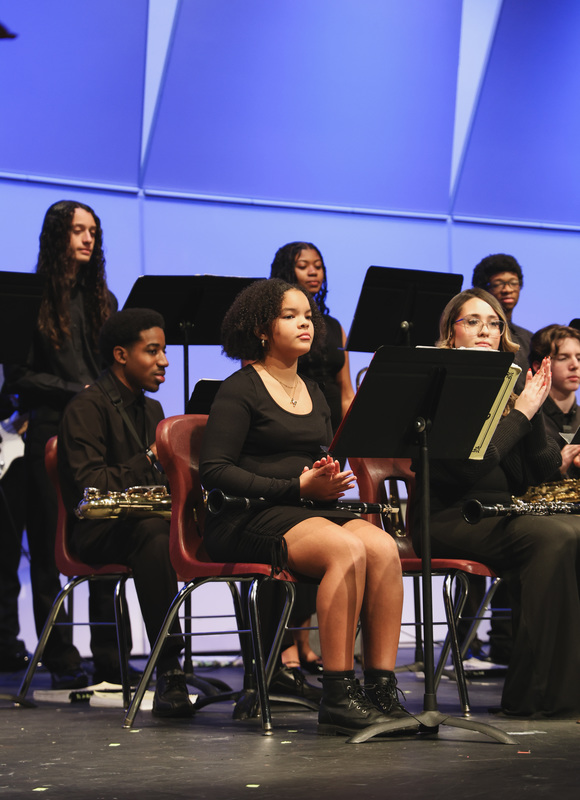 Students preparing to Perform
