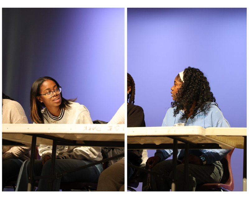 close-ups of Kaycie Brown and Shanique Hill