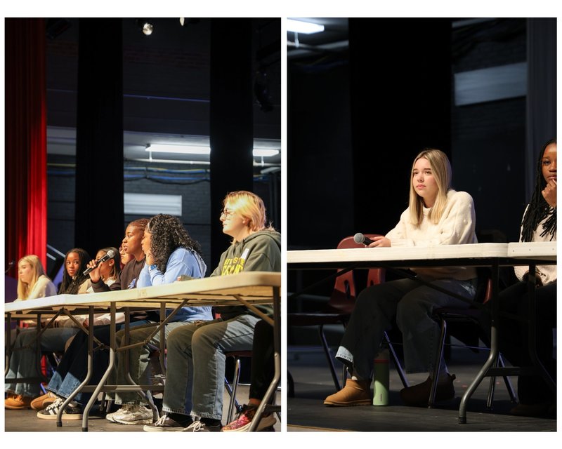 Close-ups of Mia Fitzsimmons and  Sydney Thomas