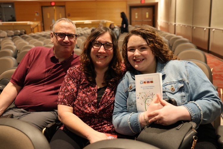 Windsor Adult Ed student awardee and family. 