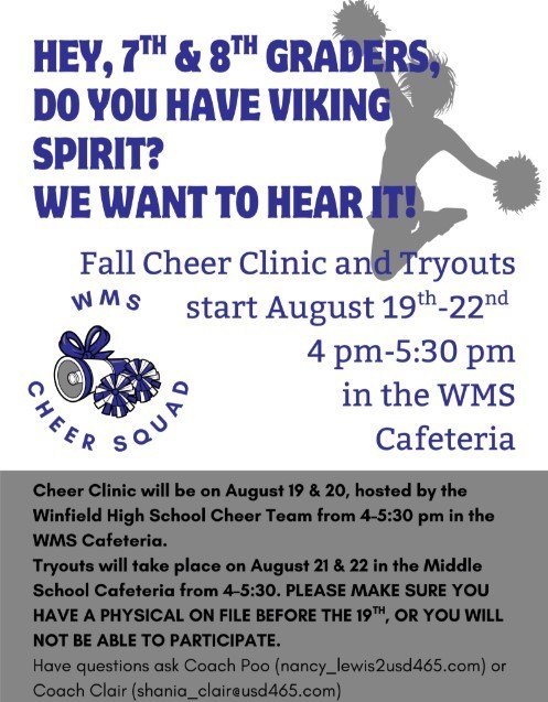Fall cheer clinic and tryouts!